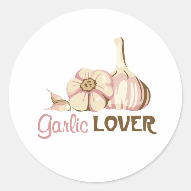 Garlic Lover Classic Round Sticker (Front)