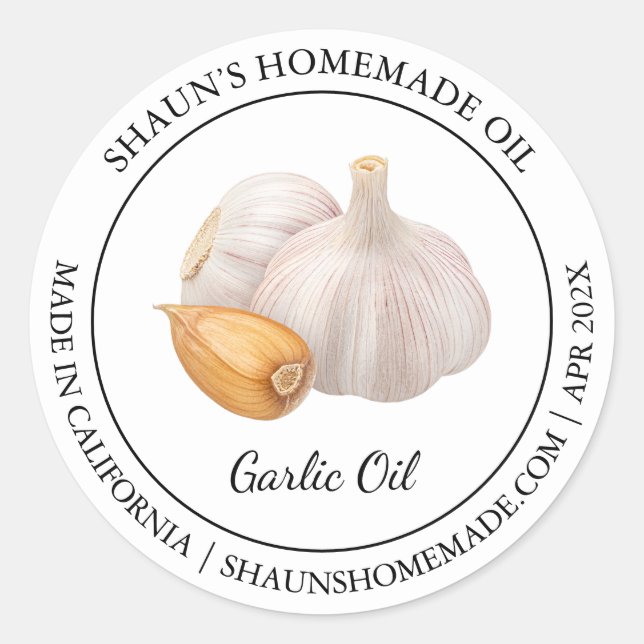 Garlic Oil Modern label (Front)