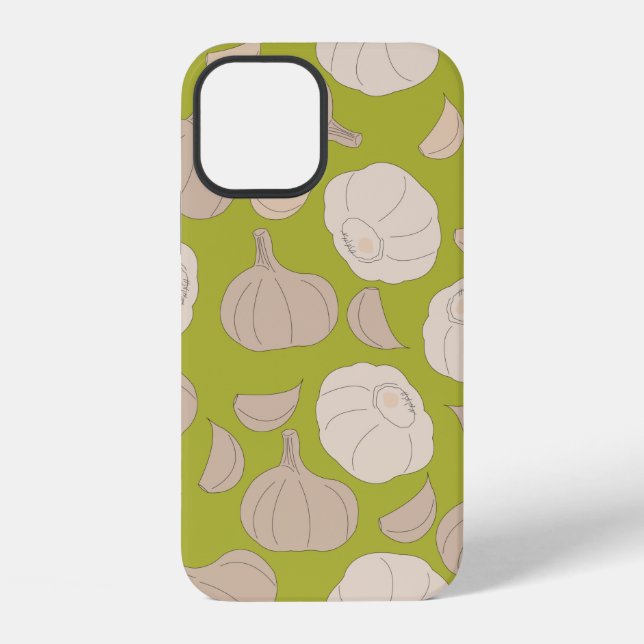Garlic Pattern - Garlic Cloves & Bulb iPhone Case (Back)
