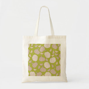 Garlic Pattern - Garlic Cloves & Bulb Tote Bag