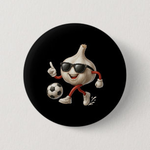 Garlic Soccer 6 Cm Round Badge