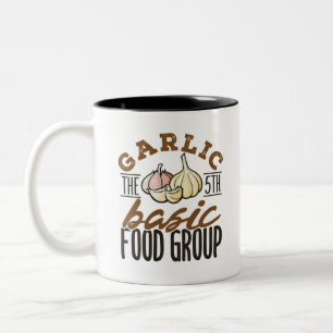 Garlic the 5th Basic Food Group Two-Tone Coffee Mug