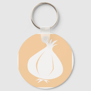 Garlic Vegetable Icon Key Ring