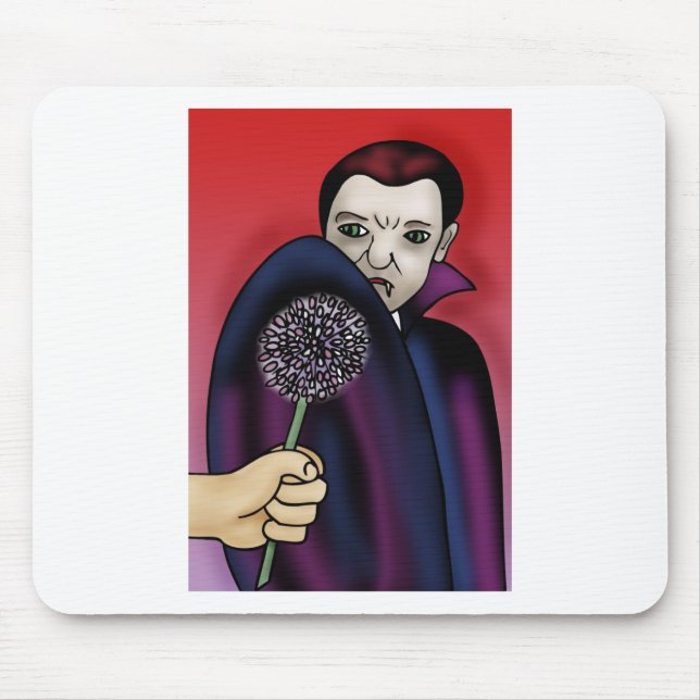 Garlic Wards off the Vampire's Bite Mouse Pad (Front)