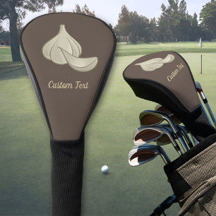 Garlic Woodcut Icon Golf Head Cover