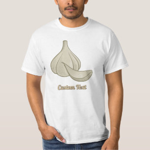 Garlic Woodcut Icon T-Shirt