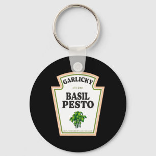 Garlicky Basil Pesto Condiment Costume Party Match Key Ring