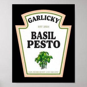 Garlicky Basil Pesto Condiment Costume Party Match Poster