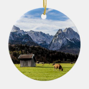 Garmisch Partenkirchen Alps Bavaria Germany Ceramic Ornament