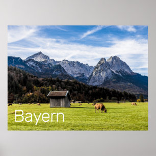 Garmisch Partenkirchen Alps Bavaria Germany Luggag Poster