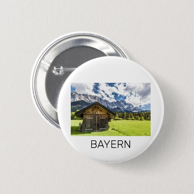 Garmisch Partenkirchen Bavaria Alps Panorama 6 Cm Round Badge (Front & Back)