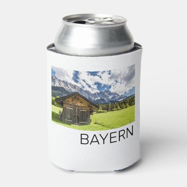 Garmisch Partenkirchen Bavaria Alps Panorama Can Cooler (Can Front)