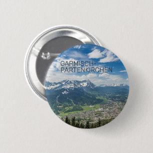 Garmisch-Partenkirchen Bavaria Alps Panorama Gift 6 Cm Round Badge