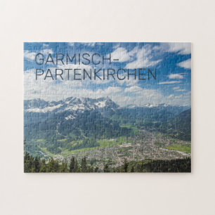 Garmisch-Partenkirchen Bavaria Alps Panorama Gift Jigsaw Puzzle
