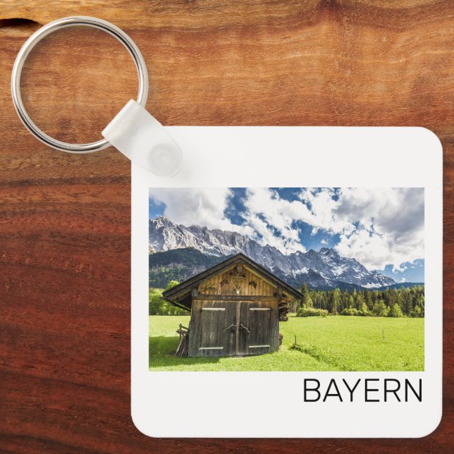 Garmisch Partenkirchen Bavaria Alps Panorama Key Ring (Front)