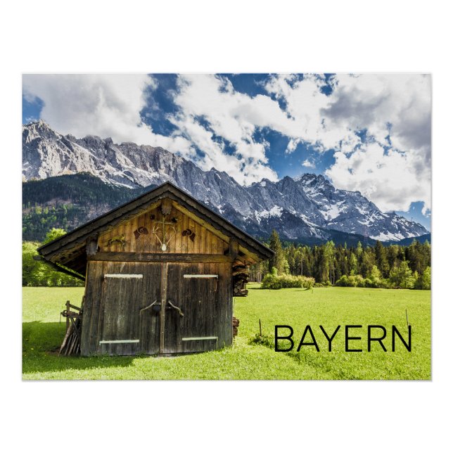 Garmisch Partenkirchen Bavaria Alps Panorama Poster (Front)