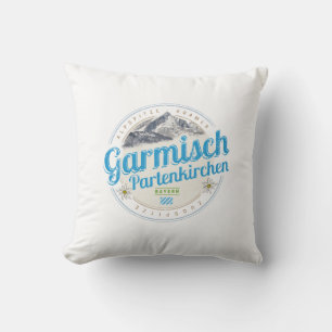 Garmisch Partenkirchen Bavaria Vintage Alps Luggag Cushion
