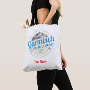 Garmisch Partenkirchen Bavaria Vintage Alps Tote Bag