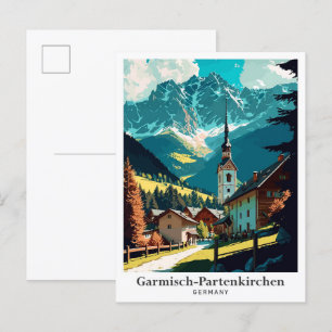 Garmisch-Partenkirchen Vintage Travel Portrait Postcard