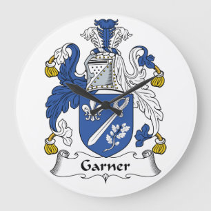 Garner Family Crest Large Clock