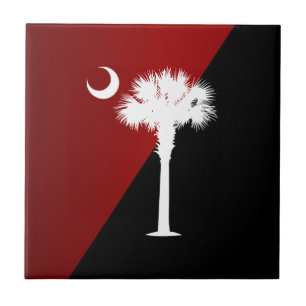 Garnet & Black Palmetto Tile