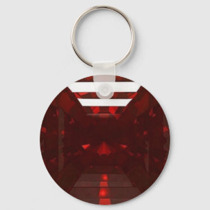 Garnet Gemstone January Birthstone by Sharles Key Ring