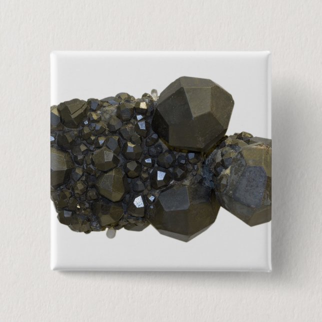 Garnet in Natural Form 15 Cm Square Badge (Front)