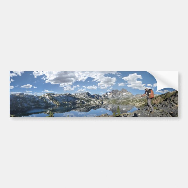 Garnet Lake and Banner Peak - John Muir Trail Bumper Sticker (Front)