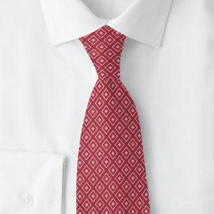 Garnet Notched Diamond Tie