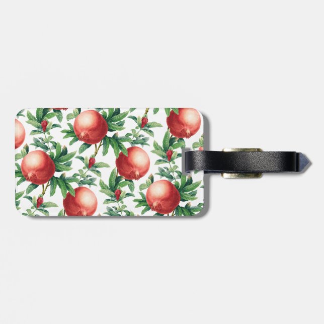 Garnet pattern luggage tag (Back Horizontal)