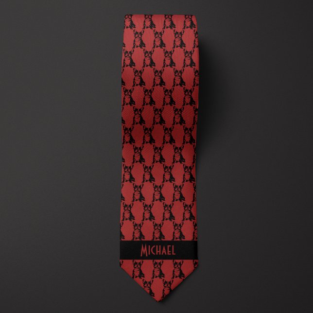 Garnet Red French Bulldog Tie (Creator Uploaded)