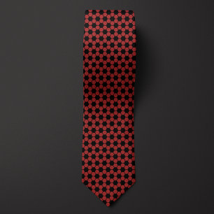 Garnet Red Futbol Soccer Ball Pattern Tie