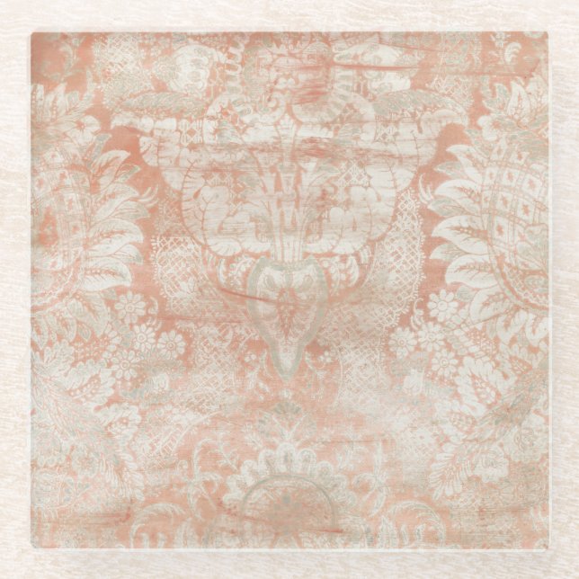 Garnet Weft Glass Coaster (Front)