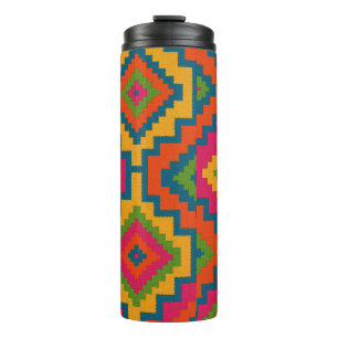 Garrafa Térmica Portátil CORES GEOMÉTRICO  Thermal Tumbler