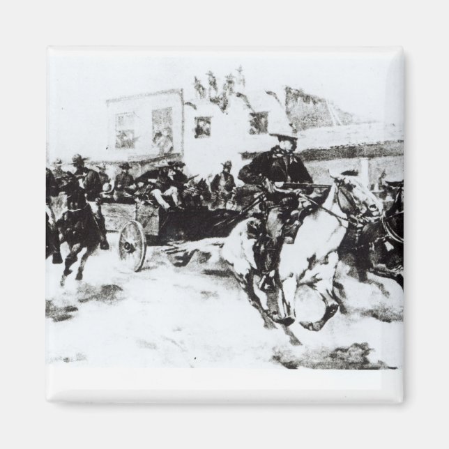 Garret brings in Billy the Kid, 1880 Magnet (Front)