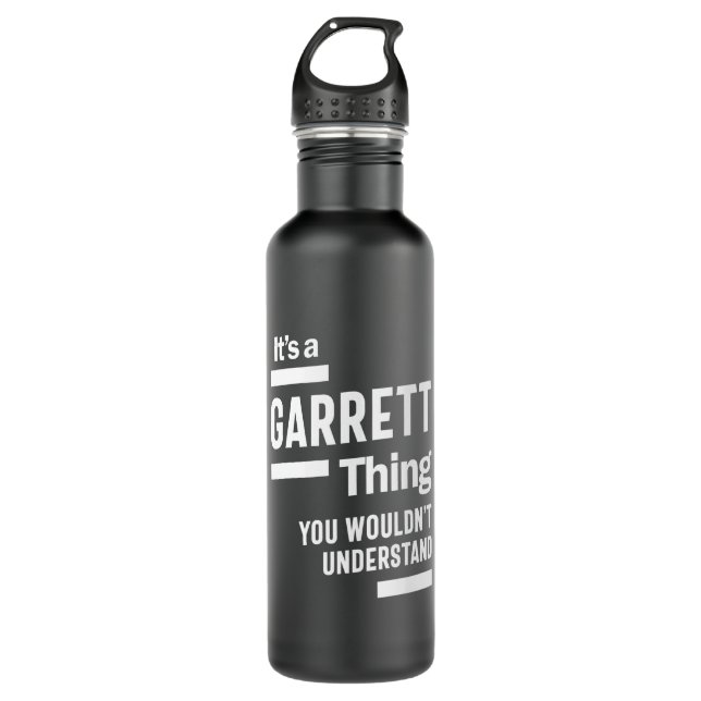 Garrett Personalised Name Birthday Gift 710 Ml Water Bottle (Front)