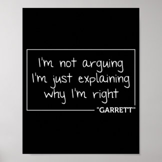 Garrett Quote Funny Birthday Personalised Name Poster