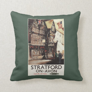 Garrick Inn and Harvard House Rail Poster Cushion