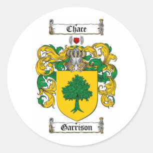 GARRISON FAMILY CREST -  GARRISON COAT OF ARMS CLASSIC ROUND STICKER