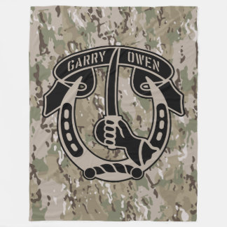 Garry Owen 7th Cavalry Emblem Fleece Blanket