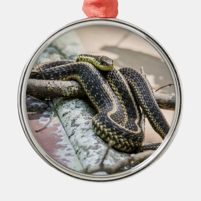 Garter Snake Metal Tree Decoration (Front)
