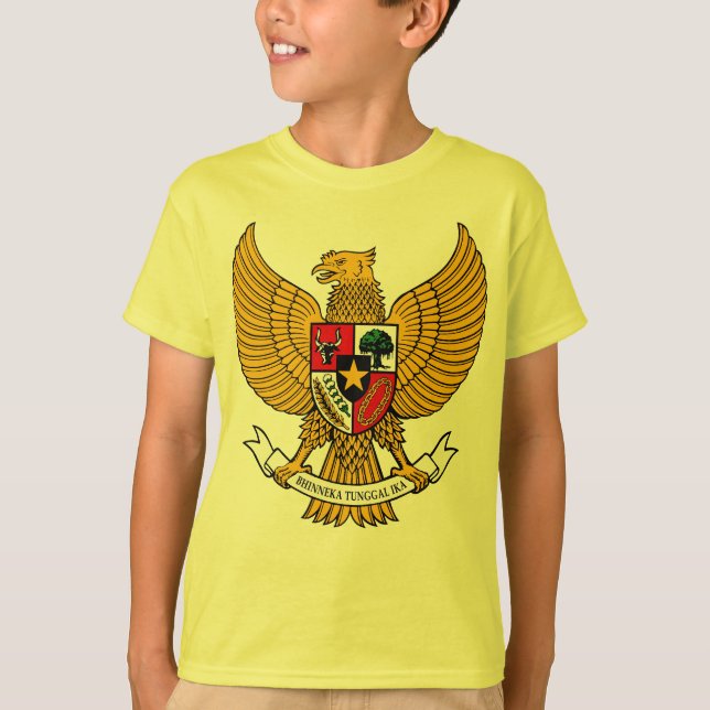 garuda pancasila kids shirt - yellow (Front)