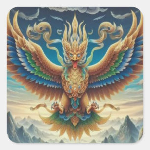 Garuda Square Sticker