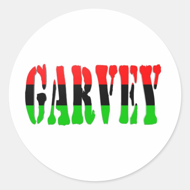 Garvey Pan-African Flag Classic Round Sticker (Front)