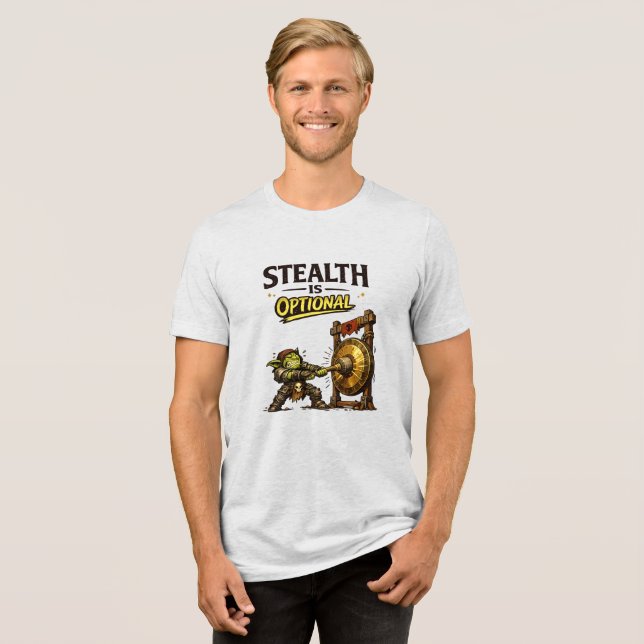 Gary Grizzlefang Stealth is optional Tri-Blend Shirt (Front Full)