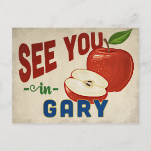 Gary Indiana Apple - Vintage Travel Postcard
