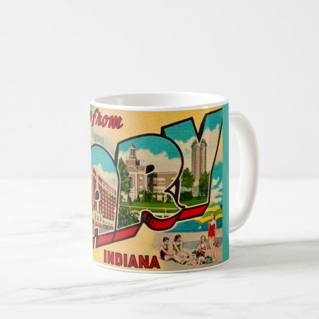 Gary Indiana Greeting  Coffee Mug (Front Right)