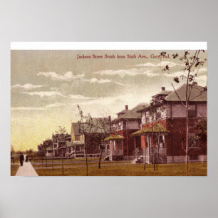 Gary, Indiana Jackson Street 1915 Poster