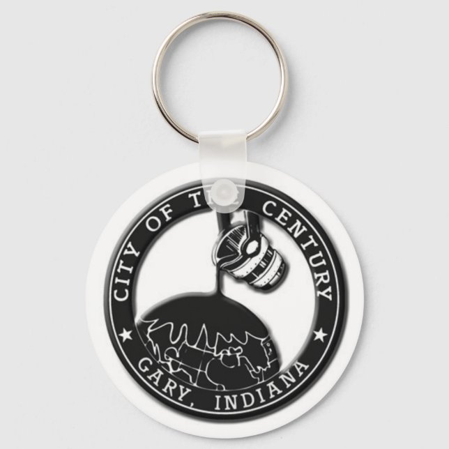 Gary, Indiana Seal Key Ring (Front)