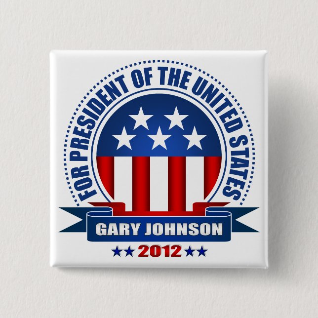 Gary Johnson 15 Cm Square Badge (Front)